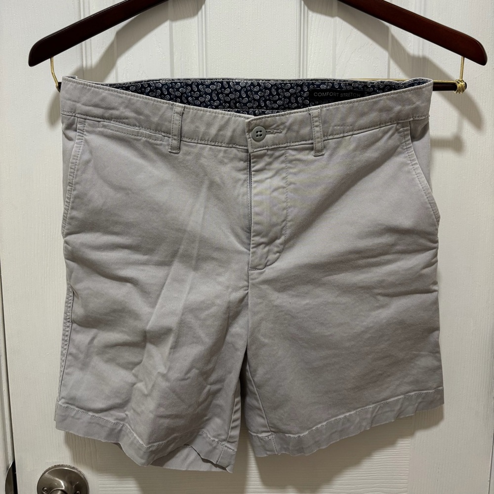 Daniel Cremieux Beige Shorts with Navy Accents Size 29
